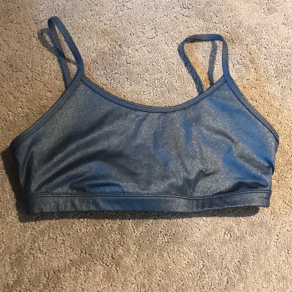 Dark blue Reebok sports bra